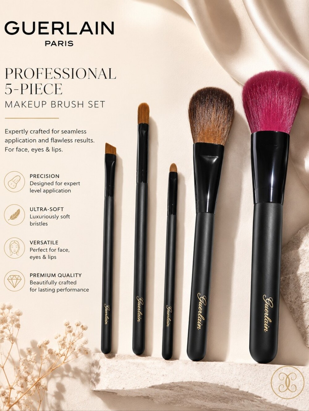 Guerlain Professional 5-Piece Makeup Brush Set